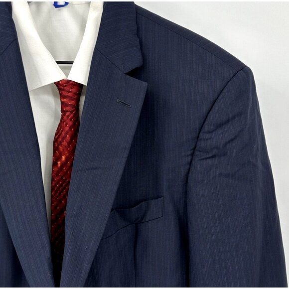 HUGO BOSS jacket blazer sport coat pasolini/movie 100% wool navy blue 46L - Picture 1 of 8